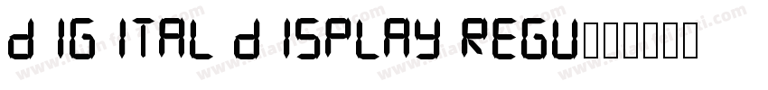 Digital Display Regu字体转换